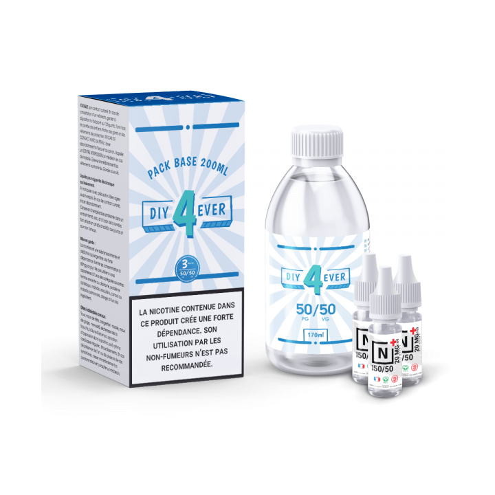 Pack base 200ml 50PG/50VG 3mg/ml de DIY4EVER