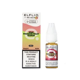 E-liquide Kiwi Passion Fruit Guava Sels de Nicotine 10ml de Elfliq par ElfBar