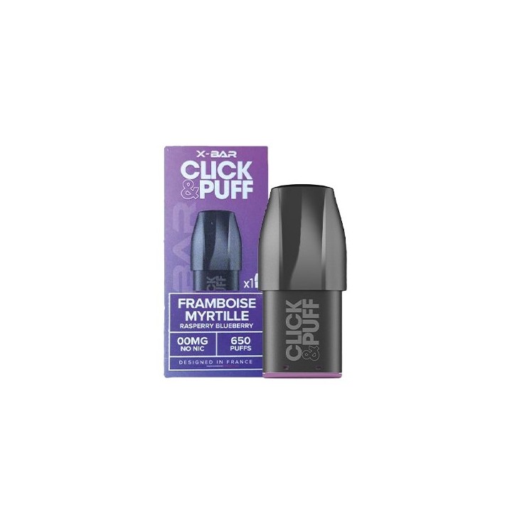 Cartouche Click & Puff Framboise Myrtille de X-Bar