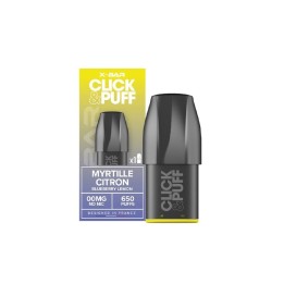 Cartouche Click & Puff Myrtille Citron de X-Bar
