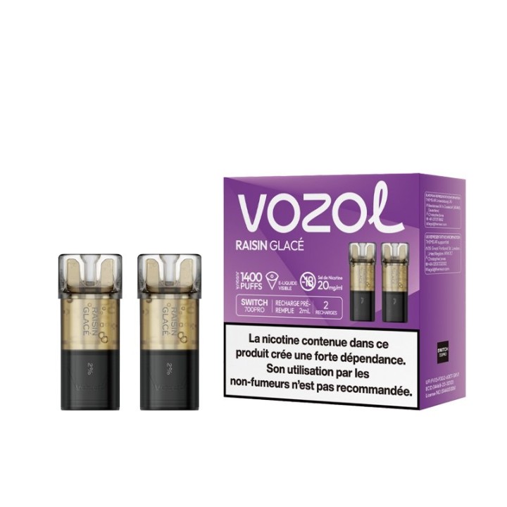 Cartouche Switch Pro Raisin Glacé de Vozol