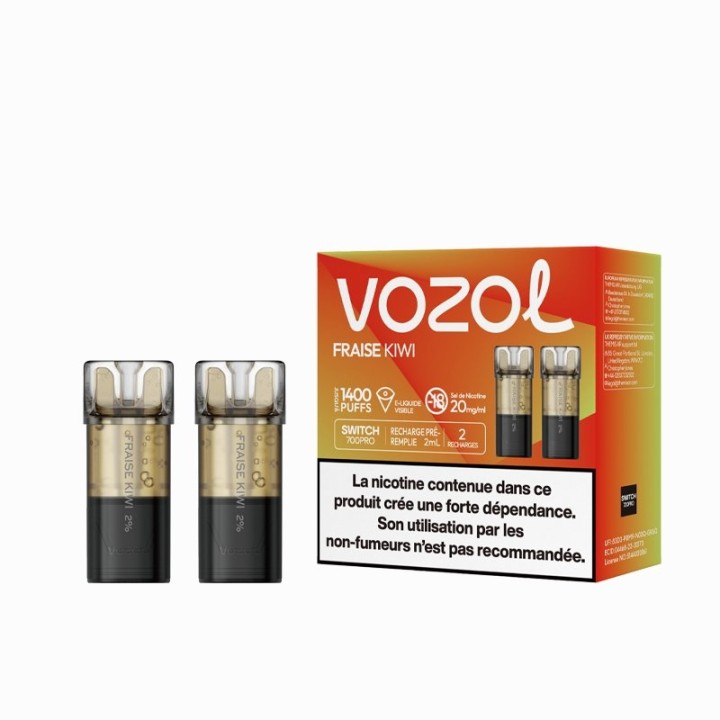 Cartouches Switch Pro Fraise Kiwi de Vozol