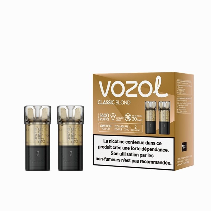 Cartouches Switch Pro Classic Blond de Vozol