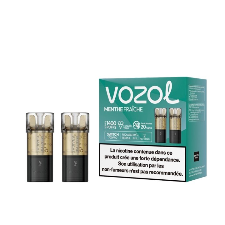 Cartouches Switch Pro Menthe fraiche de Vozol