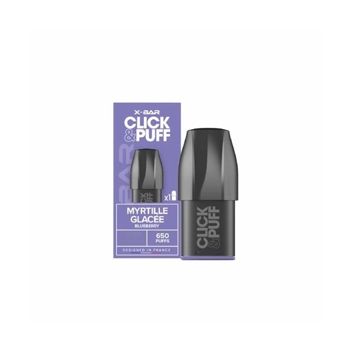 Cartouche Click & Puff Myrtille de X-Bar